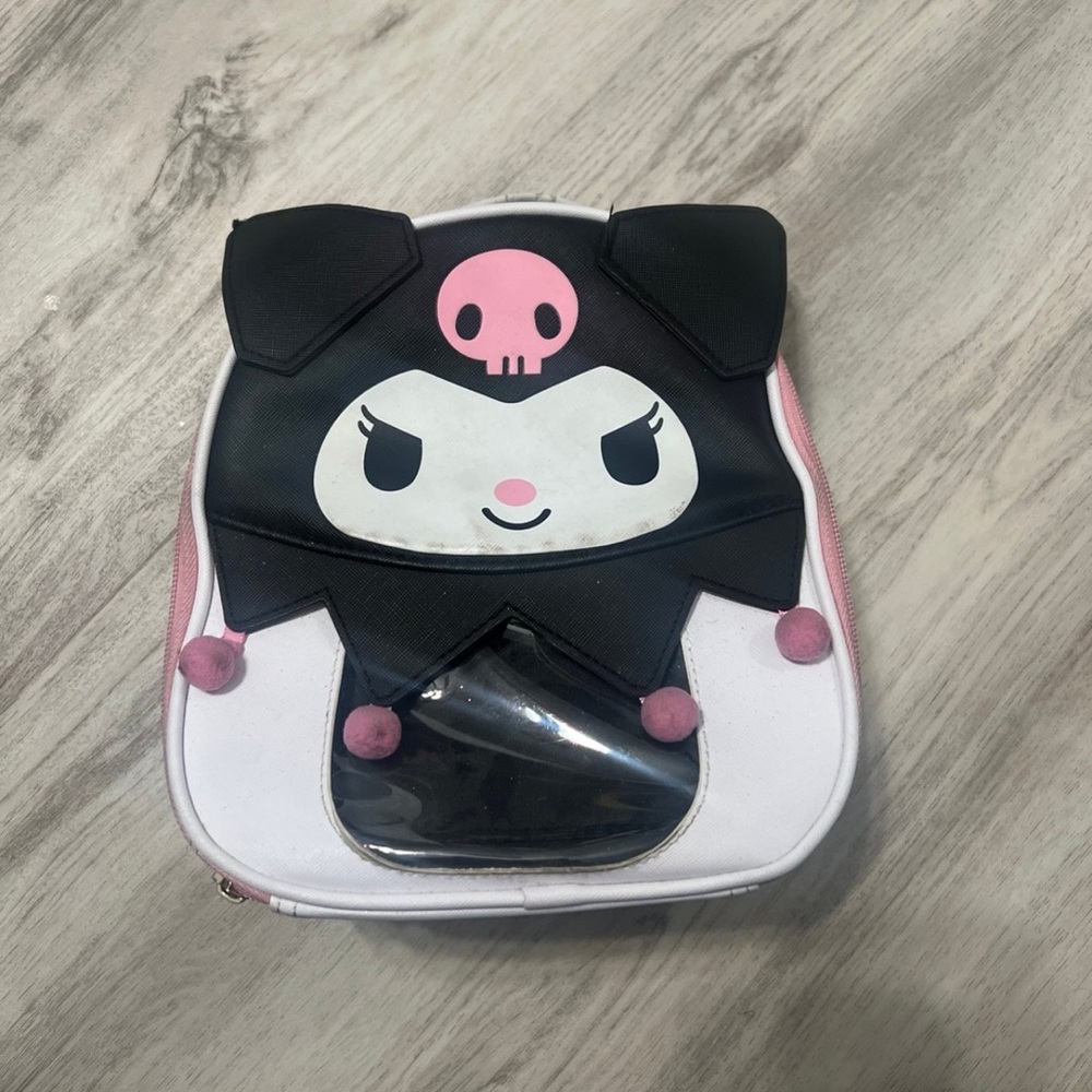 Kuromi lunch bag with pin window